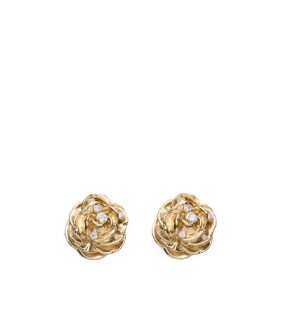 MAGDA BUTRYM ROSE EARRINGS WITH CRYSTALS IN GOLD