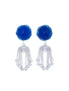 Magda Butrym Rose-embellished Earrings In Blue