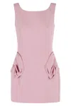 Magda Butrym Stretch-wool Rosette Mini Dress In Pink