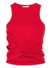 Magda Butrym Rose Knot Tank Top - Women's - Cotton/elastane In Red