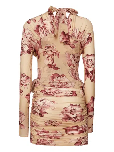 Magda Butrym Rose-print Corset Mini Dress