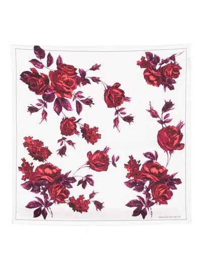 Magda Butrym Rose-print Silk Scarf In Multi