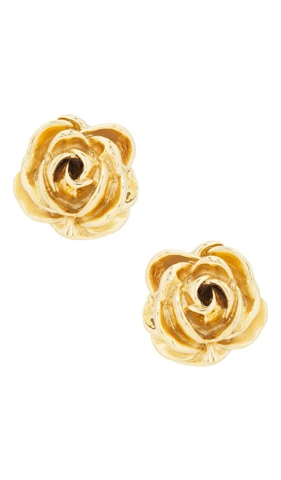 Magda Butrym Rose Stud Earrings In Gold