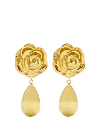 Magda Butrym Rose Teardrop Earrings In Gold
