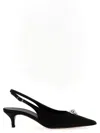 Magda Butrym Rosetta Slingback Pumps With Embellished Kitten Heel