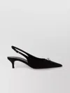 Magda Butrym Rosetta Slingback Pumps With Embellished Kitten Heel
