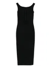 Magda Butrym Rosette-detail Cut-out Maxi Dress In Black