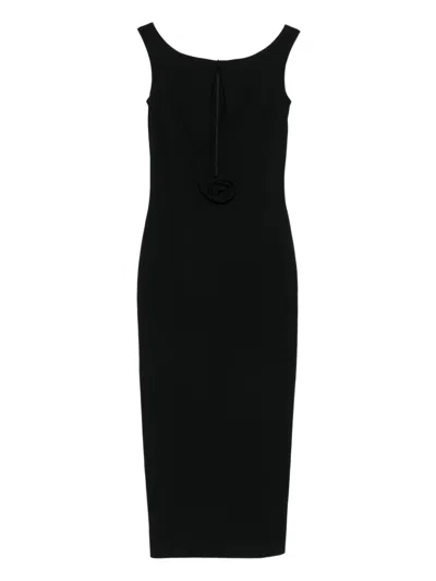 Magda Butrym Rosette-detail Cut-out Maxi Dress In Black