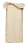 Magda Butrym Rosette-embellished Cotton-blend Midi Skirt In White