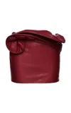 Magda Butrym Rosette Leather Mini Skirt In Red
