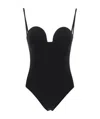 Magda Butrym Thin Shoulder Strap One-piece Swimsuit In Black