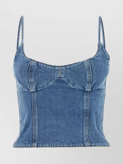 Magda Butrym Round Neck Denim Camisole