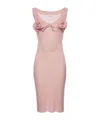 Magda Butrym Pink Floral Bustier Midi Dress In Pink