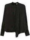 Magda Butrym Round Neck Silk Blouse In Black