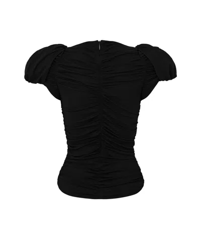 Magda Butrym Round-neck Blouse In Black