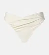 Magda Butrym Ruched Bikini Bottoms In White