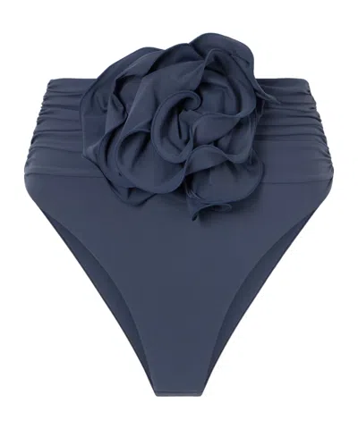 Magda Butrym Ruched Bikini Briefs In Blue