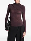 Magda Butrym Ruched Cape-effect Top In Multi