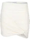 Magda Butrym Ruched Draped Mini Skirt In White