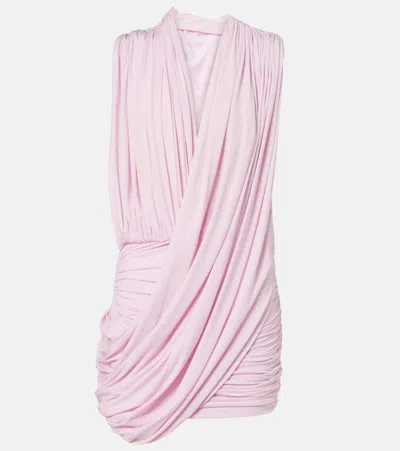 Magda Butrym Ruched Draped Minidress In Pink