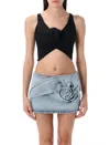 Magda Butrym Women's Top With Flower Top In Black