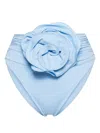 Magda Butrym Ruched High-waist Bikini Bottoms In Blue