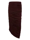 MAGDA BUTRYM RUCHED MIDI SKIRT