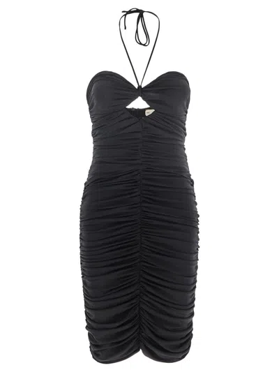 Magda Butrym Ruched Mini Dress In Black