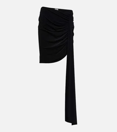Magda Butrym Ruched Miniskirt In Black