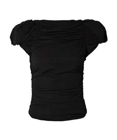 Magda Butrym Ruched Puff-sleeve Blouse