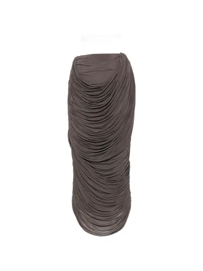 Magda Butrym Brown Copper Midi Skirt
