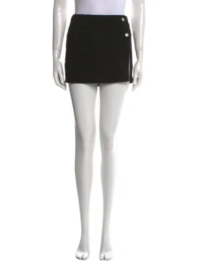Pre-owned Magda Butrym Ruffle Embellishment Mini Skirt In Black