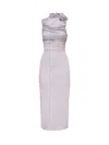 Magda Butrym Magda Burtym Ruched Mock Neck Midi Dress