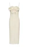 Magda Butrym Ruffled Sheath Maxi Dress In Ivory