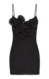 Magda Butrym Ruffled Sheath Mini Dress In Black
