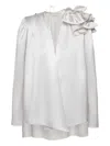 Magda Butrym Ruffled-shoulder Blouse In White