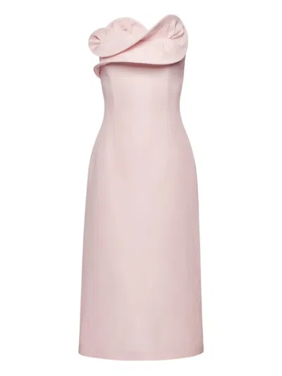 Magda Butrym Ruffled Strapless Dress In Pink