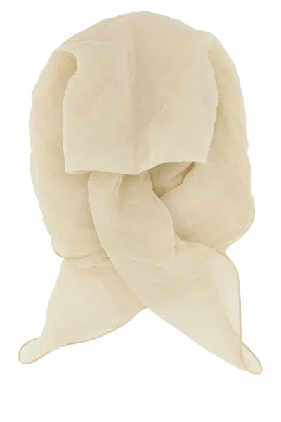 Magda Butrym Sand Cotton Blend Foulard In Neutral