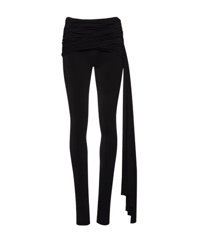 Magda Butrym Sash-detail Leggings In Black
