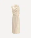 Magda Butrym Women Satin Long Dress In White