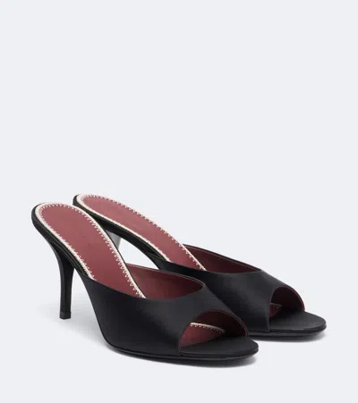 Magda Butrym Satin Mules In Black
