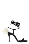 Magda Butrym Flower High-heeled Sandals In Black