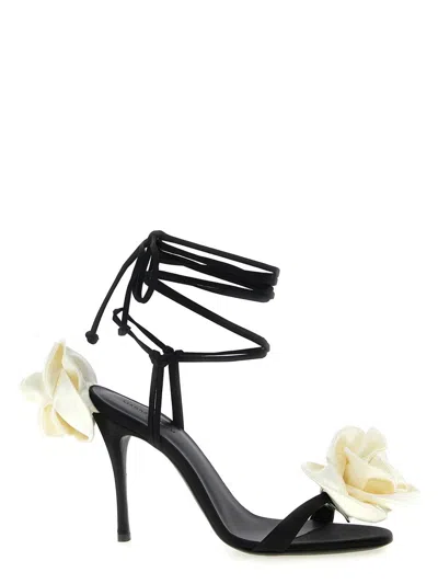 Magda Butrym Satin Sandals In Black
