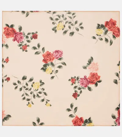 Magda Butrym Floral Silk-blend Scarf In Pink