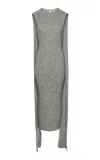 Magda Butrym Scarf Details Maxi Halter Dress In Grey