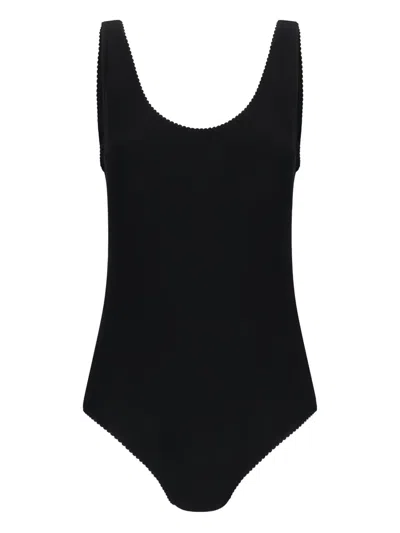 Magda Butrym Scoop-back Bodysuit In Black