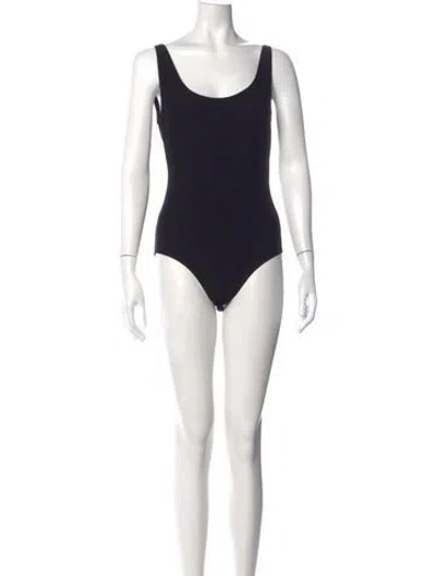 Pre-owned Magda Butrym Scoop Neck Sleeveless Bodysuit W/ Tags In Black