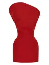 Magda Butrym Sculpted One-shoulder Mini Dress In Red