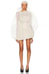 Magda Butrym Cotton And Silk-blend Organza Minidress In White