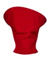 Magda Butrym Sculptural Sleeveless Cotton Top In Red In Red